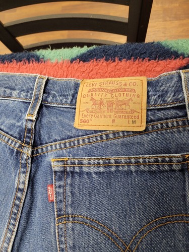 Vintage Levi's 560 Damenjeans Größe 10 Reg M lockere Passform gerade blau Denim Mom 90er - Bild 7 von 12