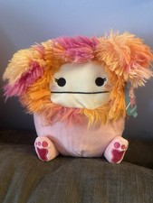 NWT 8  Caparinne the Pink Bigfoot Squishmallow Yeti Stuffed Plush Pink/Orange
