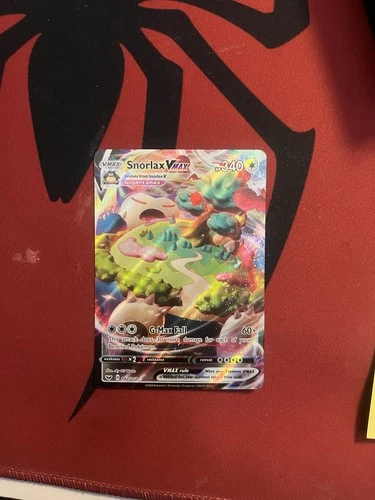Pokémon TCG Snorlax VMAX Sword & Shield Base Set 142/202 (with top holder)