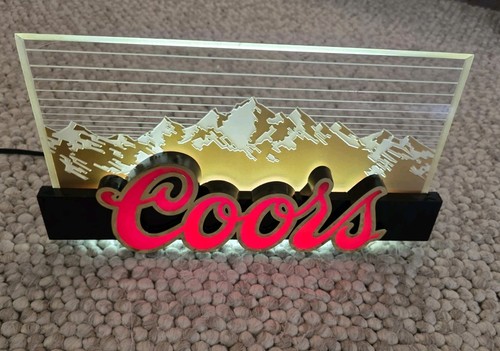 Letrero de taberna de bar de cerveza Coors iluminado vintage vista a la montaña funciona - Imagen 4 de 4