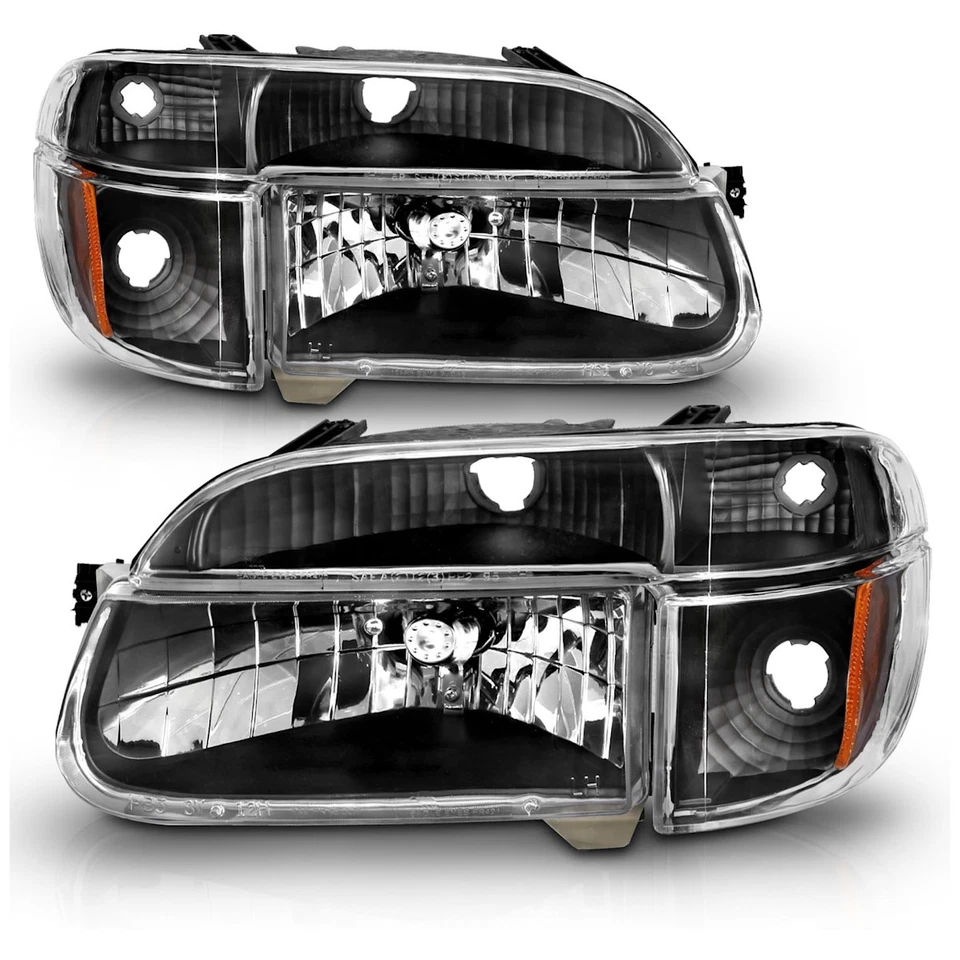 Faro delantero izquierdo y derecho Anzo 111039 para Ford Explorer 1995-2001 carcasa negra Foto 2 de 4