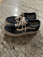 Vans Old Skool Shoes Youth 3 Blue Classic Skate Outdoor Summer Sneakers 500714