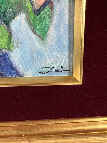 Japanese Vintage Mid-Century floral Still Life Painting - Antique Oil Painting - Picture 3 of 19