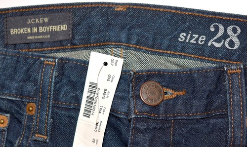 NEW J.Crew Broken-In Boyfriend Jeans 28 Blue Ankle Straight B4510 NWT FreeS&H - Picture 3 of 4