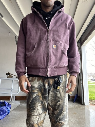 Vintage Y2k Carhartt Purple J130 Jacket Size Medium Purple - Picture 9 of 9