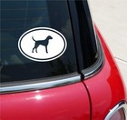 Euro Harrier Dog Graphic Decal Sticker Car Wall Oval Not Two Colors
