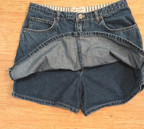 Westport Denim Skort Skirt Shorts Womens 12 Medium Wash 100% cotton - Bild 4 von 6