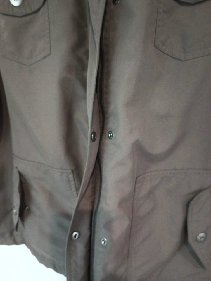 Sonoma 女式拉链和扣人造毛皮衬里背心夹克 1X 棕色 — 第 4/4 张图片