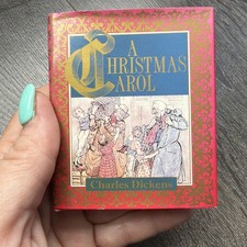  A Christmas Carol by Charles Dickens Miniature Book By Running Press (1990) VTG
