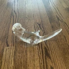 Vintage Steuben Glass/Crystal Sea Otter Figurine Art Sculpture 9" Long, 1978