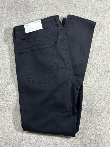 Jegging donna American Eagle Dream nero regular 12 elasticizzato skinny fit nuovo con etichette - Foto 13 di 14