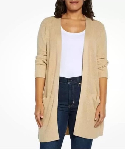 Gap Women's Long Sleeve Open Cardigan Size XL Safari tan kahki NWT - Picture 1 of 3