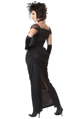 Victorian Vampiress Fancy Dress Adult Costume - Picture 2 of 3