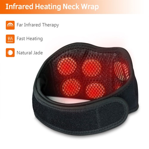 UTK Jade Stone Far Infrared Adjustable Heating Neck Wrap, Remote&Pouch(Open Box) - 第 5/12 張圖片