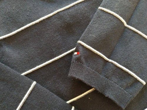 TOMMY HILFIGER 2 leichte Pullover Gr. S hellblau/marine - Bild 4 von 7