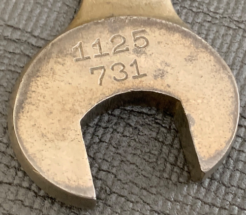 Vintage Billings & Spencer 1125 9/16 CAP x 1/2 CAP Open End Wrench Made in USA - Picture 6 of 12