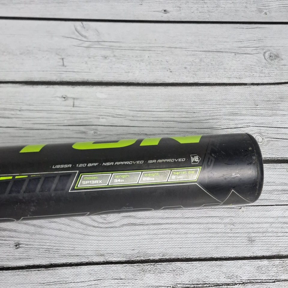 Bate de softbol lanzamiento lento Easton Reflex SP13RX aleación de pared única 34" 28 oz Foto 4 de 4