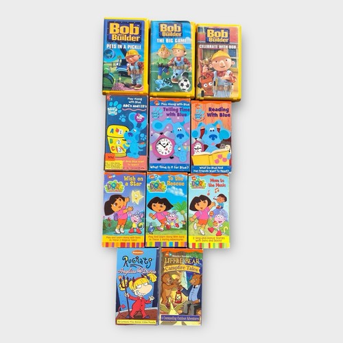 Nick Jr VHS Lot 11 Tapes Blues Clues Dora Bob The Builder Kindergarten Learning