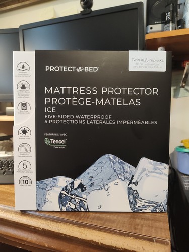 TWIN XL Protect-A-Bed Mattress Protector Ice - Five Sided Waterproof - Closeout - Picture 1 of 8