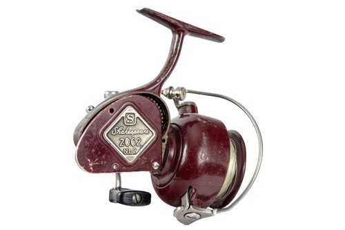 Vintage Maroon Shakespeare 2062 NL-2 Fishing Reel Model E.F. For Parts/Repair