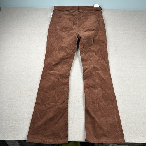Pantalones de pana Gap para mujer 16t de alto largos años 70 acampanados tiro alto campana parte inferior marrón - Imagen 2 de 8