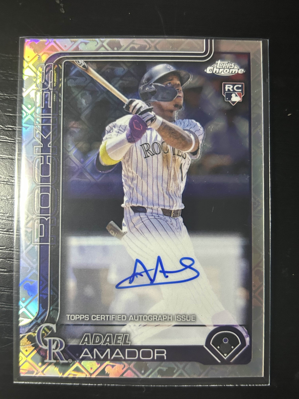 Adael Amador 2025 Topps Chrome #RA-AA LogoFractor Auto SP Rookie RC
