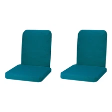 2 Pack Chair Seat Covers Rectangle Stretch Dining Covers for Home, Teal Blue