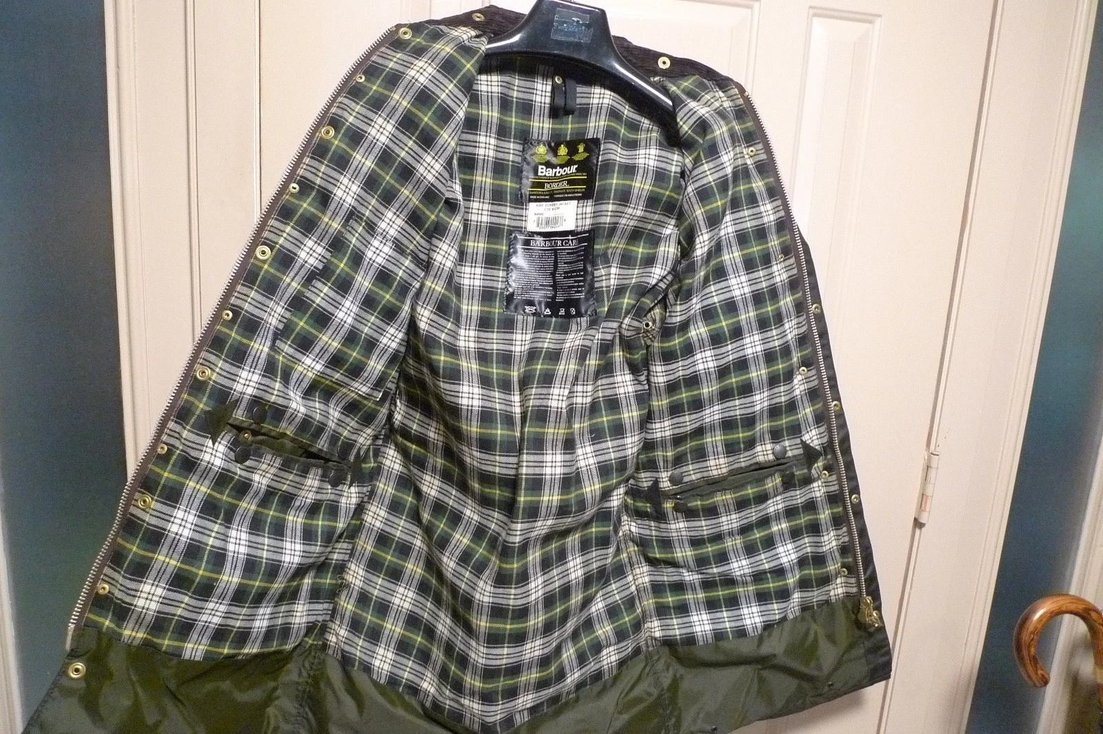 BARBOUR - A200 BORDER WAX COTTON JACKET - SAGE - MADE IN UK - EXCELLENT - 36 image 21