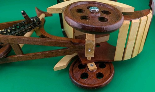 Xich-Lo Schreibtisch Holzmodell Pedi-Cab aus Mahagoniholz - funktioniert - Bild 12 von 14