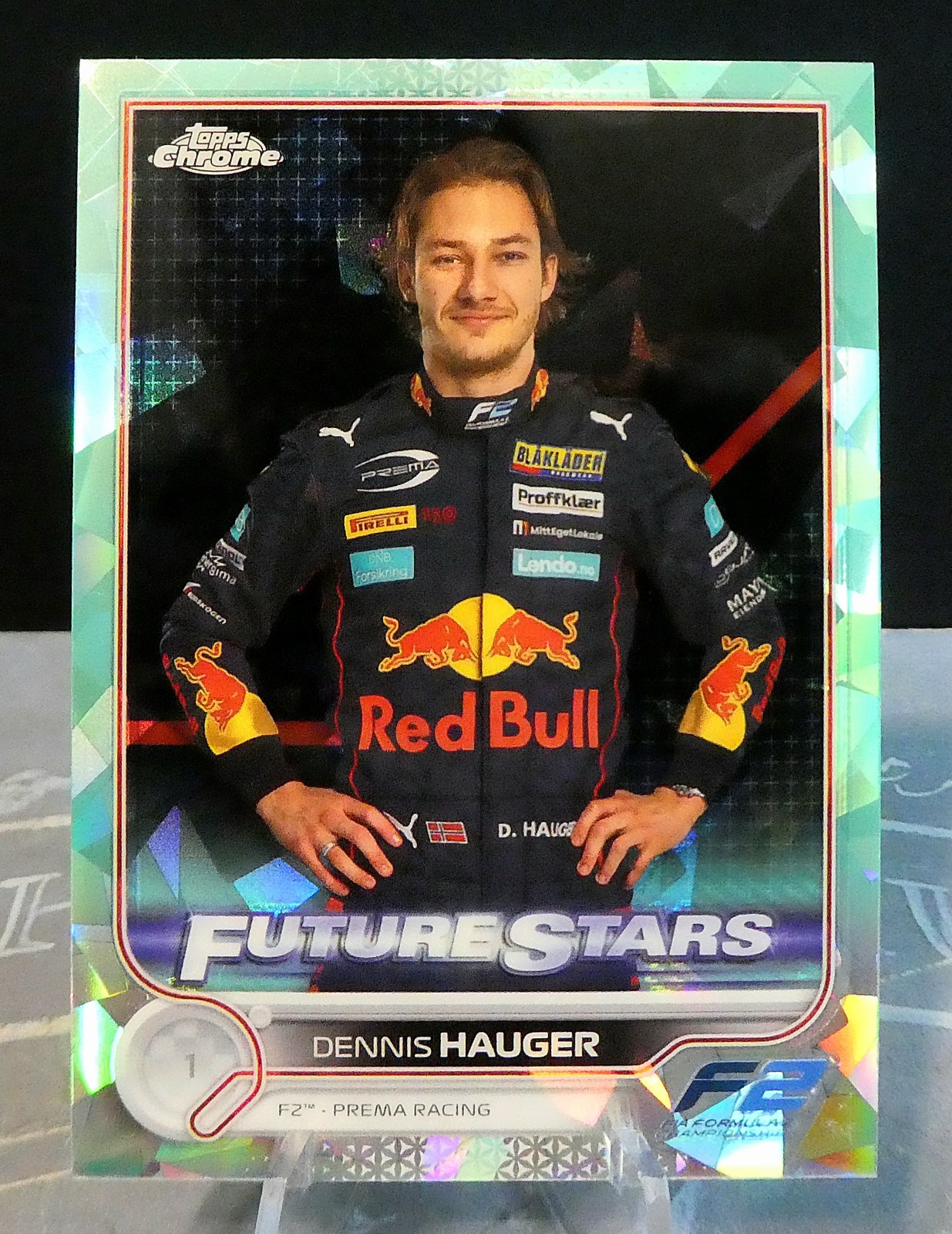 2022 Topps Chrome Sapphire Formula 1 - Dennis Hauger #77 Aqua Refractor /99