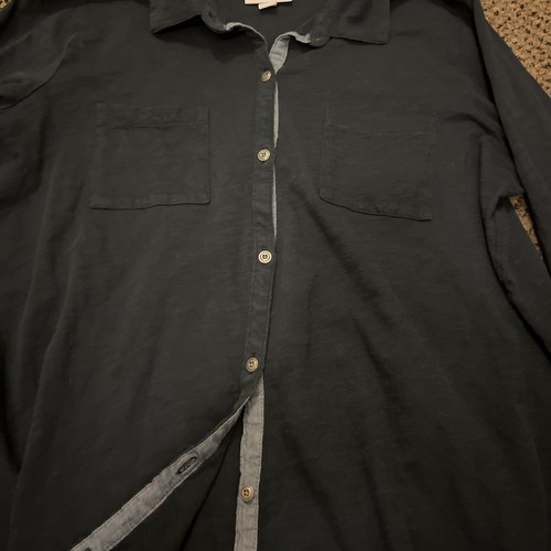 Camisa para mujer J. Jill 100 % algodón negra con botones manga larga talla M. - Imagen 13 de 21