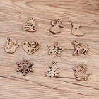 100pcs Christmas Wooden Pieces Creative Snow Tree Angel Wood Crafts Home Decor