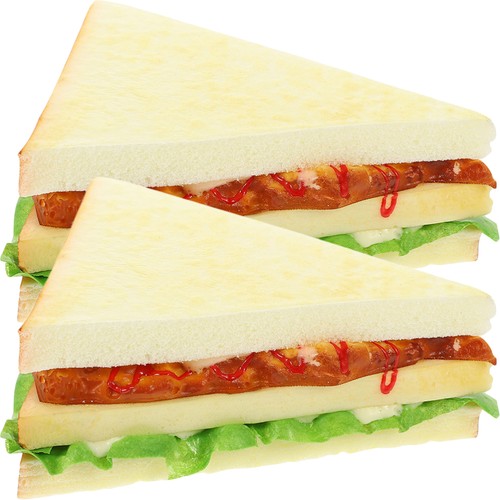 2 Piezas Modelo Sándwich Modelos Falsos Simulación Artificial Prop Alimentos - Imagen 10 de 12