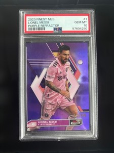 2023 Topps Finest MLS Lionel Messi Purple Refractor #/250 PSA 10