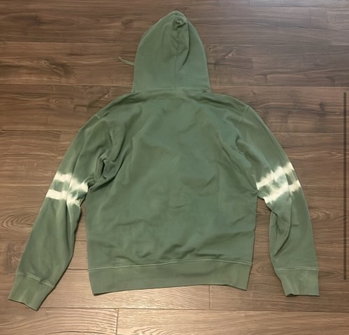 Men’s Quiksilver Green Hoodie w/ White Tie Dye Detail, Size Large - Picture 3 of 6