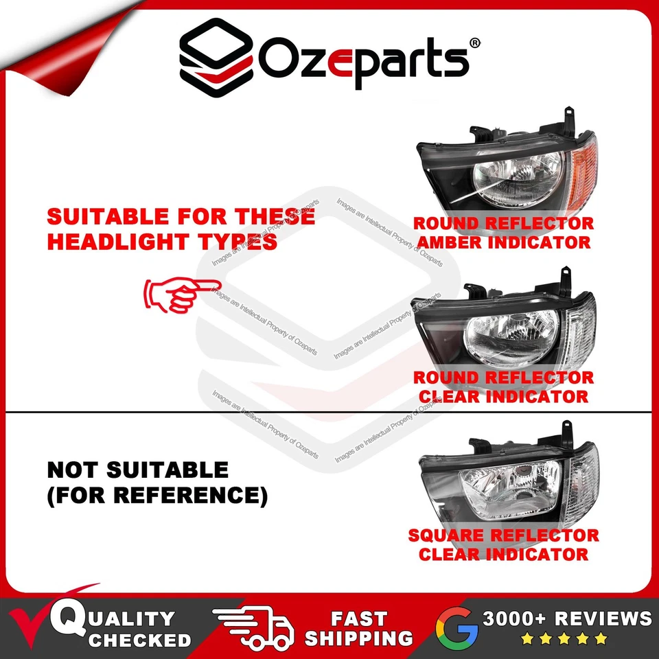 Black LED Angel Eyes Projector Headlights For Mitsubishi Triton MN ML 2006~2015 - image 4 of 4