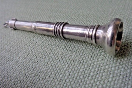 Silver Cigar Piercer Cutter Vintage hallmark 1935 Birmingham for watch chain etc - Picture 4 of 6