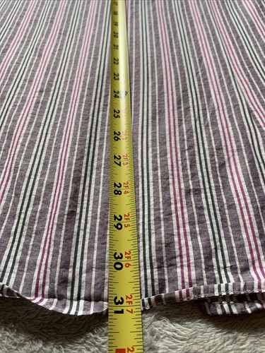 Camisa Hugo Boss Abotonada Calce Regular Para Hombres 2XL XXL Rayas Púrpura Diseñador - Imagen 9 de 11