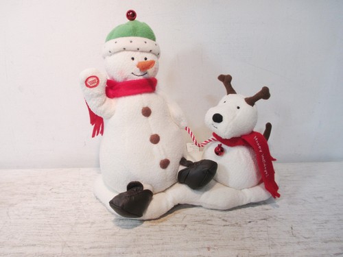 2004 Hallmark Jingle Pals "Snow What Fun It Is" Snowman With Dog Musical Singing - Picture 1 of 3