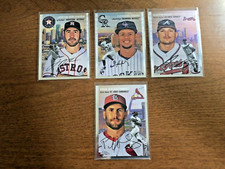 2023 Topps Chrome Platinum City View 4 card lot (Verlander, Tovar, Riley, Golds)