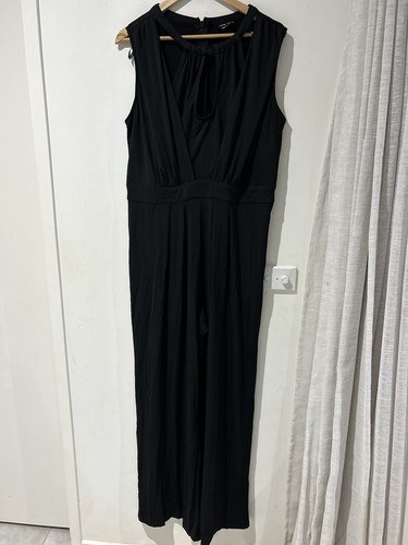 City Chic Playsuit Romper Black Sleeveless Womens Size XS 14 - Picture 2 of 8