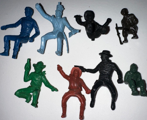 Vintage starlux army men soldiers plastic horse covered wagon indian pioneer lot - Picture 18 of 20