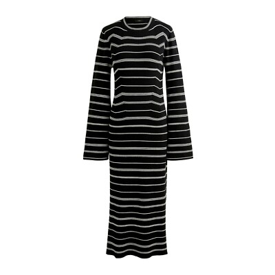j crew knit ribbed sweater dress Wide-rib Sweater-dress In Merino Wool Blend For Women