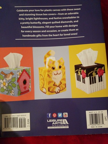 Leisure arts Plastic canvas Tissue Box Covers - Picture 2 of 3