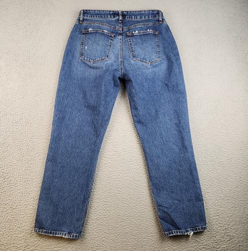 LOFT The Curvy Straight Leg Crop High Rise Medium Wash Jeans Womens 4 (28x26) - Picture 2 of 13