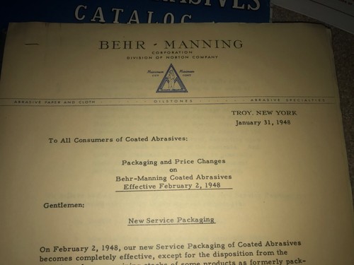 VTG. 1948 Behr-Manning: Coated Abrasives Catalog Troy, NY. - Picture 2 of 12