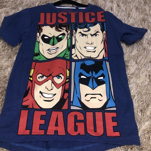 brandnew justice league tshirt official next clothing blue age 7 years cotton - Picture 3 of 5