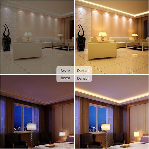 LED Band Strip 5 Meter Streifen Leiste SMD 5050 warmweiß mit Netzteil, ERWEITBAR - Bild 6 von 7