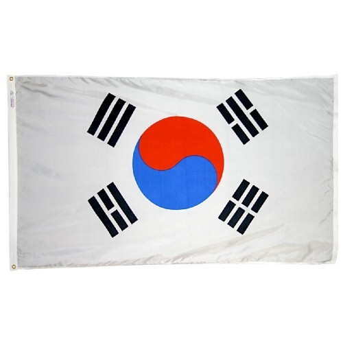 South Korea Indoor Outdoor Parade Color Guard Dyed Nylon Flag All Larger Sizes - Picture 5 of 6