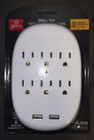Globe Electric 6-Outlet 900 Joules 15W USB&Ac Wall Tap Surge Protector 🔌
